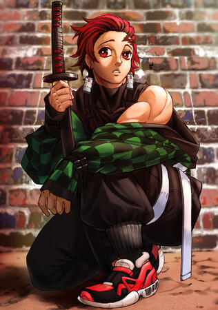 Tanjiro Kamado from the anime/manga Demon Slayer Tanjiro Kamado from the anime/manga Demon Slayer