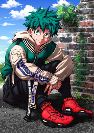 Izuku Midoriya from the anime/manga My Hero Academia