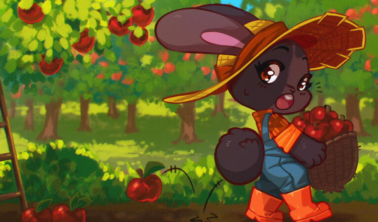 Apple Orchard, featuring my character, Molly