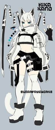 Hika, a cyberpunk catgirl Hika, a cyberpunk catgirl